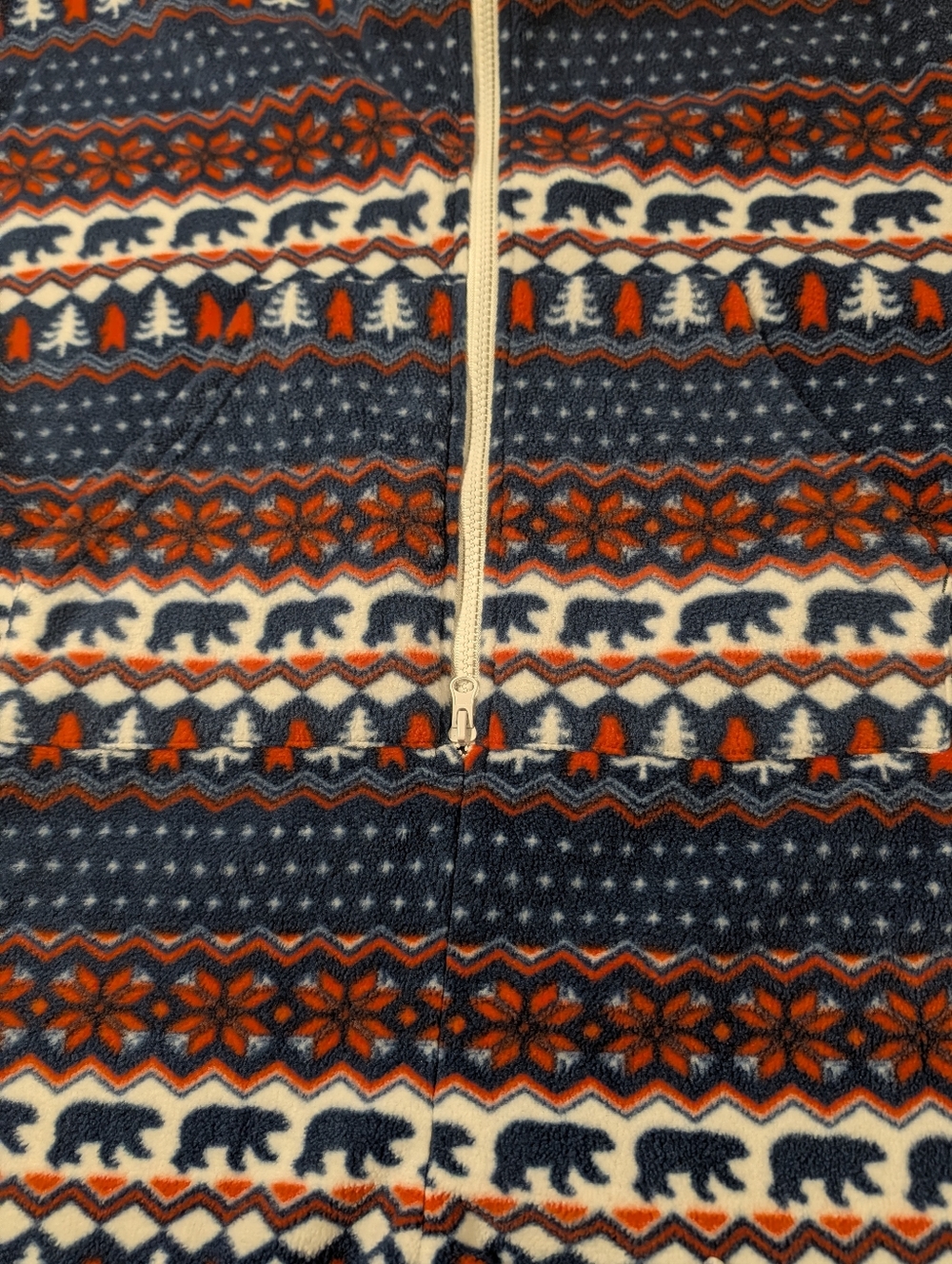 Chubbies Loungewear Hooded Zip-Up Pullover with Nordic Bear Pattern Size 2XL - Picture 5 of 6